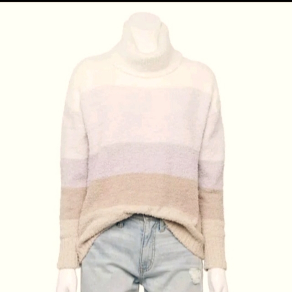 PINK REPUBLIC COLORBLOCK TURTLENECK SIZE S